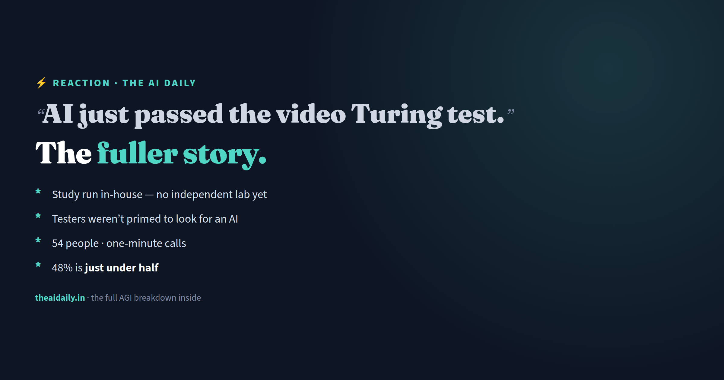 A startup says AI passed the video Turing test — read the asterisks